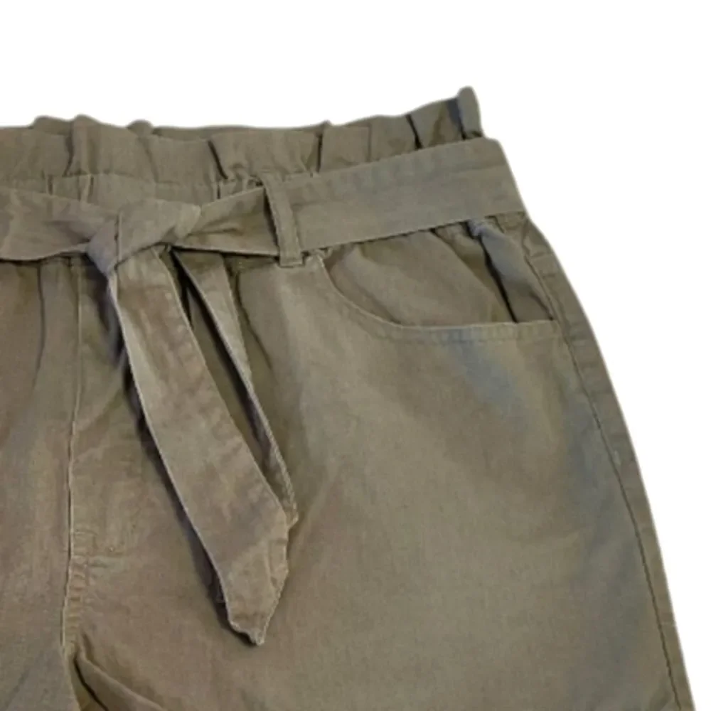 Indigo Rising Hunter Green High Rise Belted Paper Bag Cotton Shorts XL